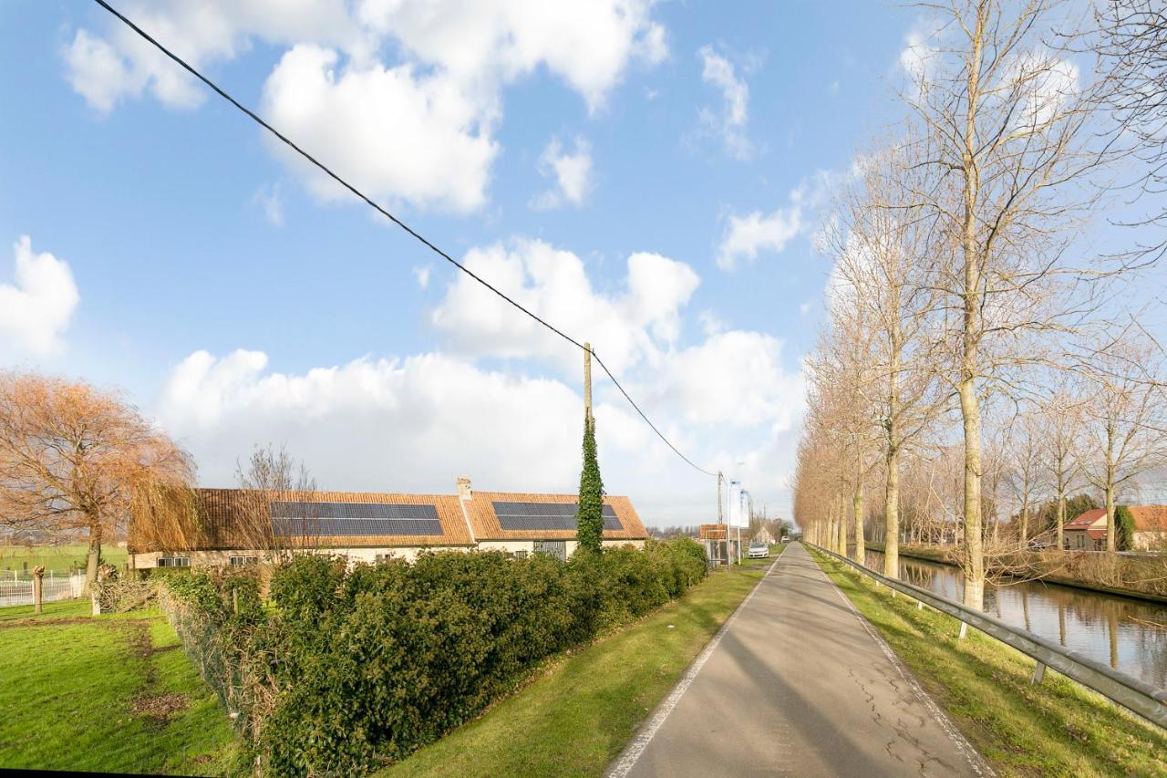 Landelijk gelegen villa op 4 km van het strand Koksijde Buitenkant foto